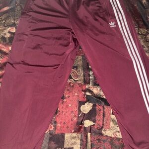 Adidas Dark Burgundy Tracksuit Sweatpants Size Large